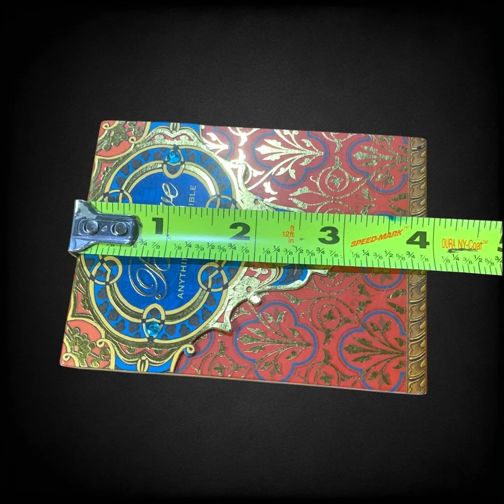 Punch Studio Believe Jeweled Notepad 75 Sheets Gold Foil Magnetic Closure 86558